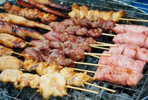 street foods, thai foods, street vendors