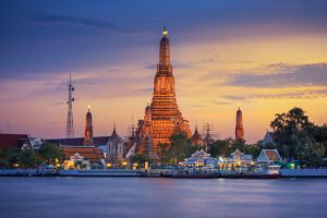 Temples on Thai coins: Wat Arun or the Temple of Dawn in Bangkok