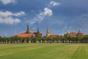 Temples on Thai coins: Wat Phra Kaew or the Temple of the Emerald Buddha in Bangkok