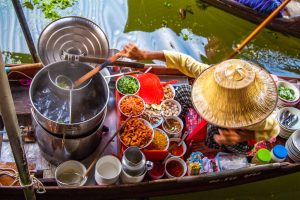 Wat Takien Floating Market in Bangkok